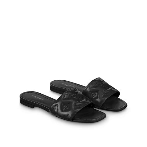 louis vuitton revival flat mule black|louis vuitton mules and slides.